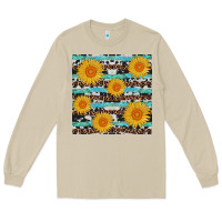 Mushroom sunflower western seamless Long Sleeve Tee - AdoDesignShop
