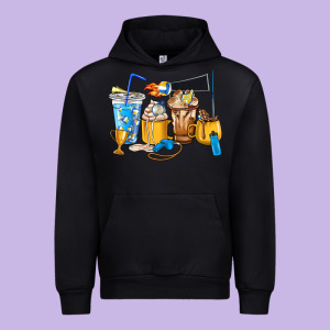 Volleyball Coffee Cups Urban Hoodie Designed By Howdyjamesfarm
