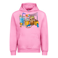 Fuchsia Pink Volleyball coffee cups Urban Hoodie - HowdyJamesFarm