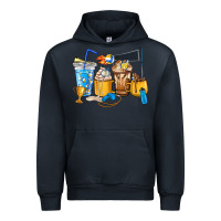 Navy Volleyball coffee cups Urban Hoodie - HowdyJamesFarm