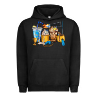 Pigment Black Volleyball coffee cups Urban Hoodie - HowdyJamesFarm