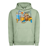 Pigment Oil Green Volleyball coffee cups Urban Hoodie - HowdyJamesFarm
