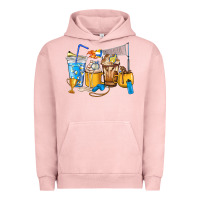 Pigment Salmon Volleyball coffee cups Urban Hoodie - HowdyJamesFarm