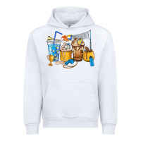 White Volleyball coffee cups Urban Hoodie - HowdyJamesFarm