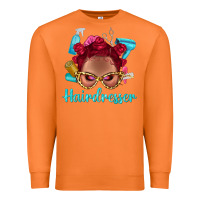 Carrot Afro Bantu Knots Red Hairdresser With Leopard Glasses Bbs Premium Sweatshirt - BundleAndBundleShop