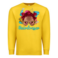 Lemon Afro Bantu Knots Red Hairdresser With Leopard Glasses Bbs Premium Sweatshirt - BundleAndBundleShop