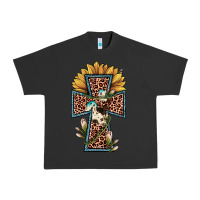Pigment Black leopard cross  sunflower Urban Heavy Tee - JahusDesignShop
