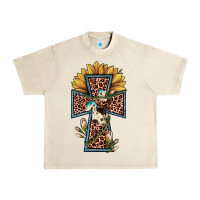 Sandshell leopard cross  sunflower Urban Heavy Tee - JahusDesignShop