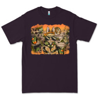 Plum camouflage bunny background Premium Tee - BarkalooDesign