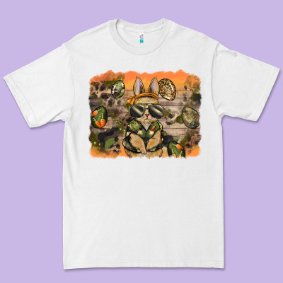 Camouflage Bunny Background Premium Tee Designed By Barkaloodesign