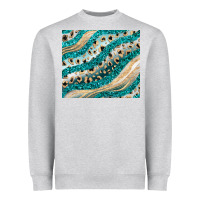 Heather Grey turquoise glitter Heavyweight Sweatshirt - JahusDesignShop