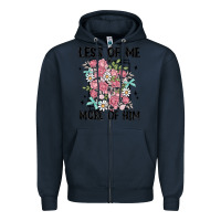 Navy less of me more of him Zipper Hoodie - MaliasSmallBusiness