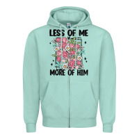 Seafoam less of me more of him Zipper Hoodie - MaliasSmallBusiness