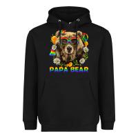 Black Papa Bear Pride LGBTQ+ Heavyweight Hoodie - BundleAndBundleShop
