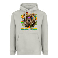 Moon Dust Papa Bear Pride LGBTQ+ Heavyweight Hoodie - BundleAndBundleShop