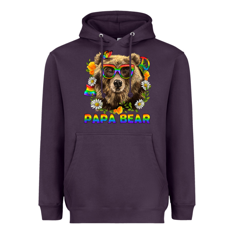 Papa Bear Pride Lgbtq+ Heavyweight Hoodie by BundleAndBundleShop | Teevron
