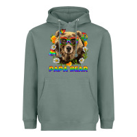 Sage Papa Bear Pride LGBTQ+ Heavyweight Hoodie - BundleAndBundleShop