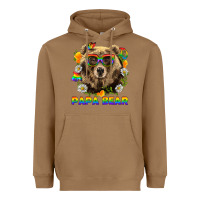 Toasted Coconut Papa Bear Pride LGBTQ+ Heavyweight Hoodie - BundleAndBundleShop