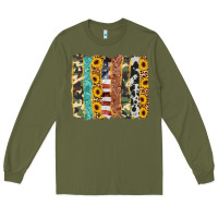 Army Green western brushstroke Long Sleeve Tee - AdoDesignShop
