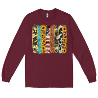 Burgundy western brushstroke Long Sleeve Tee - AdoDesignShop