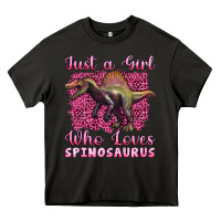 Asphalt just a girl who loves baby spinosaurus Heavy Core Tee - Artiststas