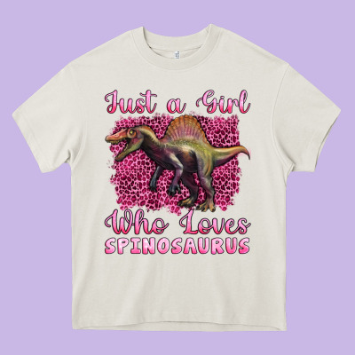 Just A Girl Who Loves Baby Spinosaurus Heavy Core Tee Designed By Artiststas