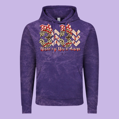 Three Up Theree Down Vintage Hoodie Designed By Racoondesign