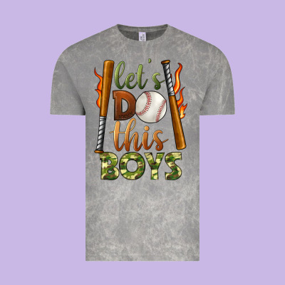 Let's Do This Boys Baseball Vintage Tee Designed By Bundleandbundleshop