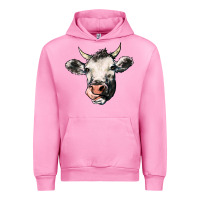 Fuchsia Pink Cow Urban Hoodie - HowdyJamesFarm
