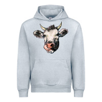Heather Grey Cow Urban Hoodie - HowdyJamesFarm