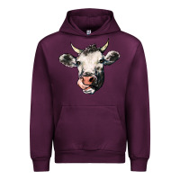 Mauve Wine Cow Urban Hoodie - HowdyJamesFarm