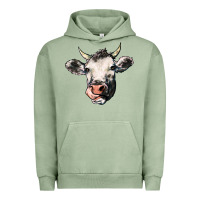 Pigment Oil Green Cow Urban Hoodie - HowdyJamesFarm