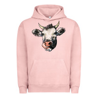 Pigment Salmon Cow Urban Hoodie - HowdyJamesFarm