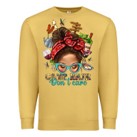 Antique Gold Camp Hair Dont Care Messy Bun Bbs Premium Sweatshirt - BundleAndBundleShop