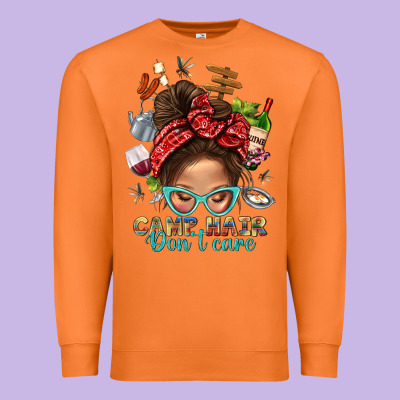 Camp Hair Dont Care Messy Bun Bbs Premium Sweatshirt Designed By Bundleandbundleshop