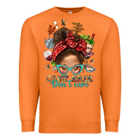 Carrot Camp Hair Dont Care Messy Bun Bbs Premium Sweatshirt - BundleAndBundleShop