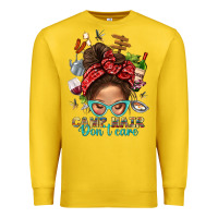 Lemon Camp Hair Dont Care Messy Bun Bbs Premium Sweatshirt - BundleAndBundleShop