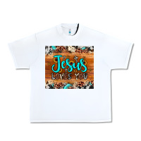White jesus loves you Urban Heavy Tee - JahusDesignShop