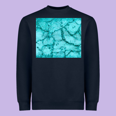 Turquoise Glitter Heavyweight Sweatshirt Designed By Jahusdesignshop