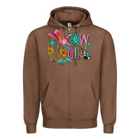 Chestnut cow girl western boots Zipper Hoodie - MaliasSmallBusiness