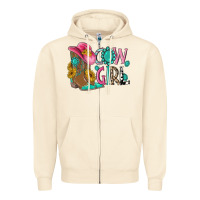 Sandshell cow girl western boots Zipper Hoodie - MaliasSmallBusiness