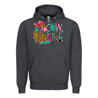 Smoke cow girl western boots Zipper Hoodie - MaliasSmallBusiness