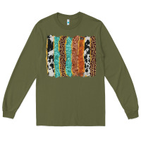 Army Green western brushstroke Long Sleeve Tee - AdoDesignShop
