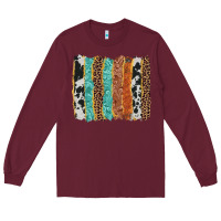 Burgundy western brushstroke Long Sleeve Tee - AdoDesignShop