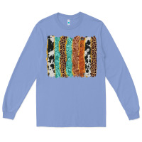 Colony Blue western brushstroke Long Sleeve Tee - AdoDesignShop