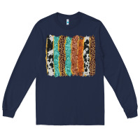 Navy western brushstroke Long Sleeve Tee - AdoDesignShop