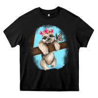 Black baby sloth Heavy Core Tee - RanaPortraitStore