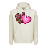 Oatmeal Heather valentine's day hearts Premium Hoodie - RanaPortraitStore