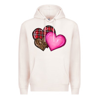 Pale Pink valentine's day hearts Premium Hoodie - RanaPortraitStore