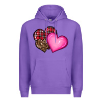 Purple valentine's day hearts Premium Hoodie - RanaPortraitStore